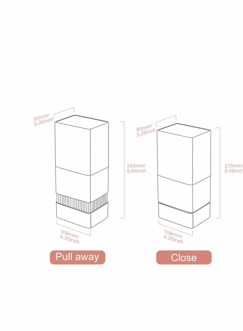 Excefore Makeup Brush Holder 2 in 1 Multifunctional Makeup Brush Storage Organizer with Lid, Portable Waterproof Dustproof Air-Drying Makeup Brush - Image 2