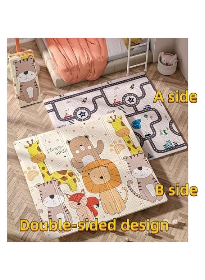 HOOKOR Foldable Baby Play Mat,200 * 180 * 1.5 CM Extra Large Waterproof Activity Playmats for Babies,Toddlers, Infants, Play & Tummy Time, Foam Baby Mat for Floor  - Image 2