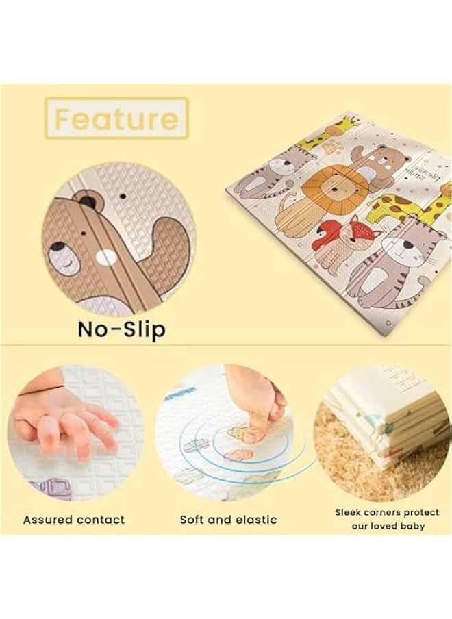 HOOKOR Foldable Baby Play Mat,200 * 180 * 1.5 CM Extra Large Waterproof Activity Playmats for Babies,Toddlers, Infants, Play & Tummy Time, Foam Baby Mat for Floor  - Image 3