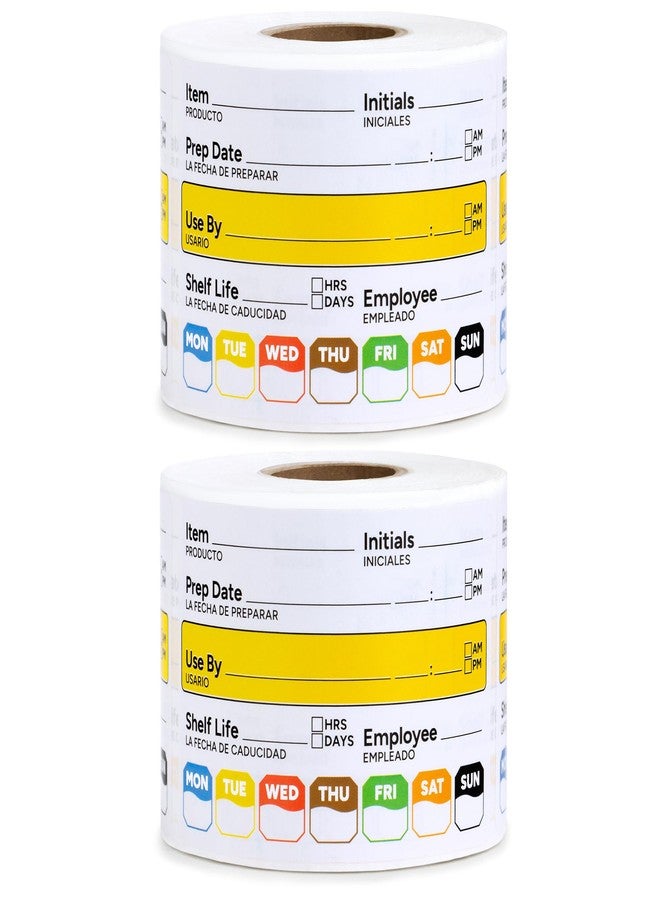 GUEER Restaurant Quality Shelf Life Food Rotation Labels, 2” x 3” Self-Adhesive Removable Freezer Food Labels Stickers, Perfect for Reusable Containers, Food Date Sticker (Large, Count, 2) - Image 1