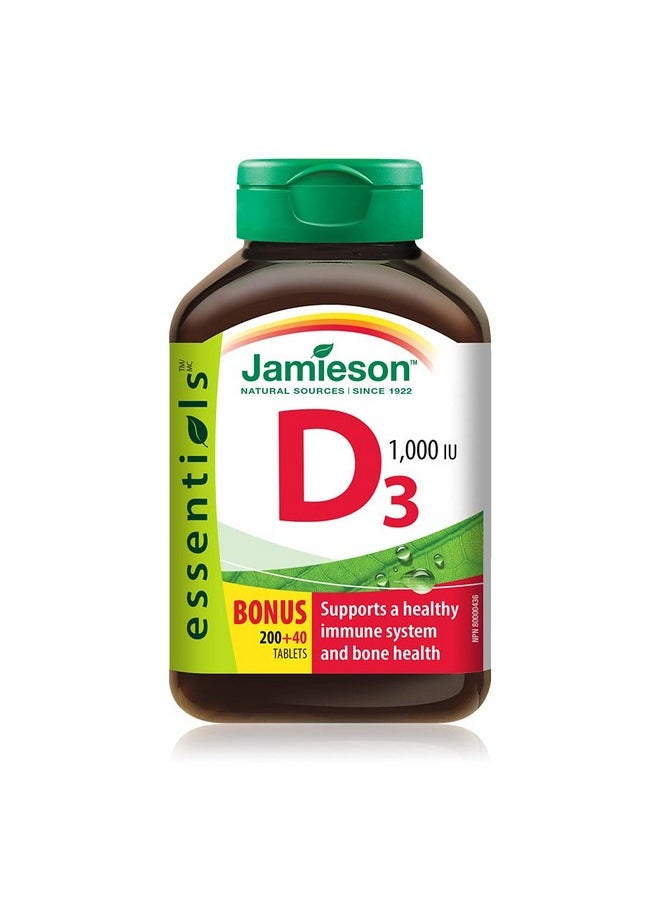 Jamieson Vitamin D3 1 000 Iu Bonus 240 Tabs Brand: Jamieson Laboratories  - Image 2