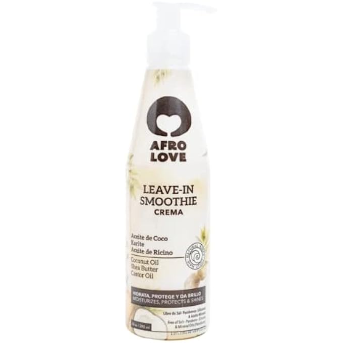 Afro Love LEAVE IN SMOOTHIE 290 ML - LEAVE IN CONDITIONER 450 ML WITHOUT SILICONE FOR CURLY HAIR, AFROS AND FRIZZY HAIR - Image 2