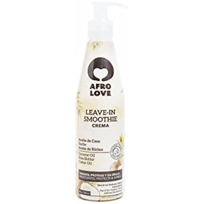 Afro Love LEAVE IN SMOOTHIE 290 ML - LEAVE IN CONDITIONER 450 ML WITHOUT SILICONE FOR CURLY HAIR, AFROS AND FRIZZY HAIR - Image 1
