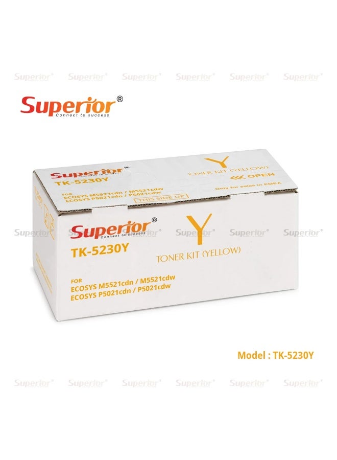 SOS Superior Superior TK-5230Y Yellow High Yield Compatible Toner Cartridge – For Kyocera ECOSYS M5521cdn / M5521cdw, ECOSYS P5021cdn / P5021cdw - Image 3