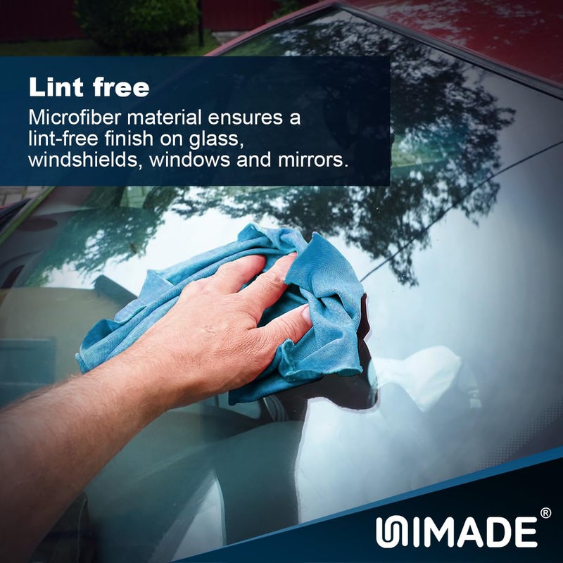 UNIMADE Shop Towels, 100 Sheets Microfiber Cleaning Cloth Commercial Grade Washcloths Lint-Free Bulk Shops Rags for Cars Mechanic Restaurant Garage Housekeeping, 11"x 9", Blue - Image 5