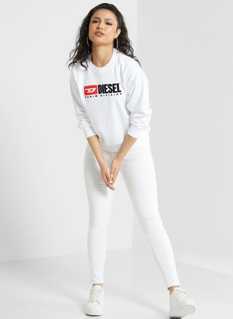 DIESEL Round Neck Logo Sweatshirt