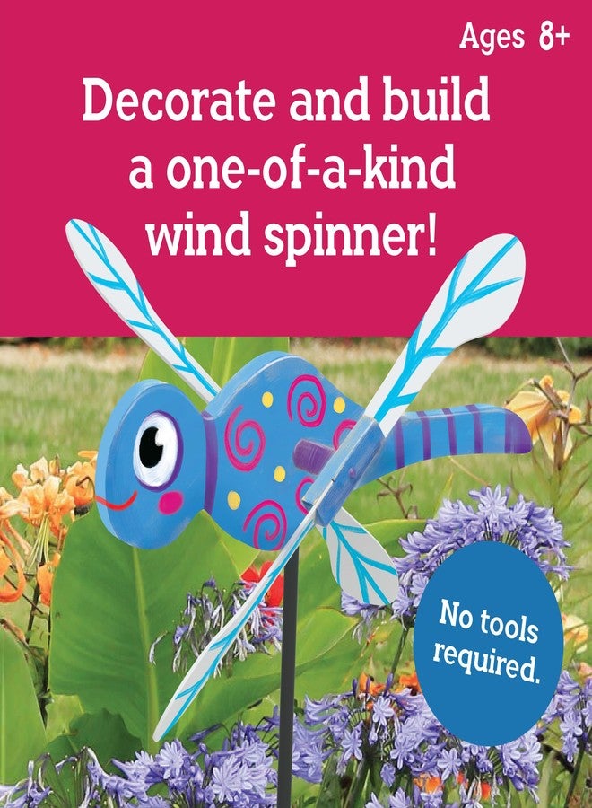 MindWare Make Your Own Dragonfly Wind Spinner Wood Craft Kit - Build & Decorate for Ages 8 & Up - Image 2
