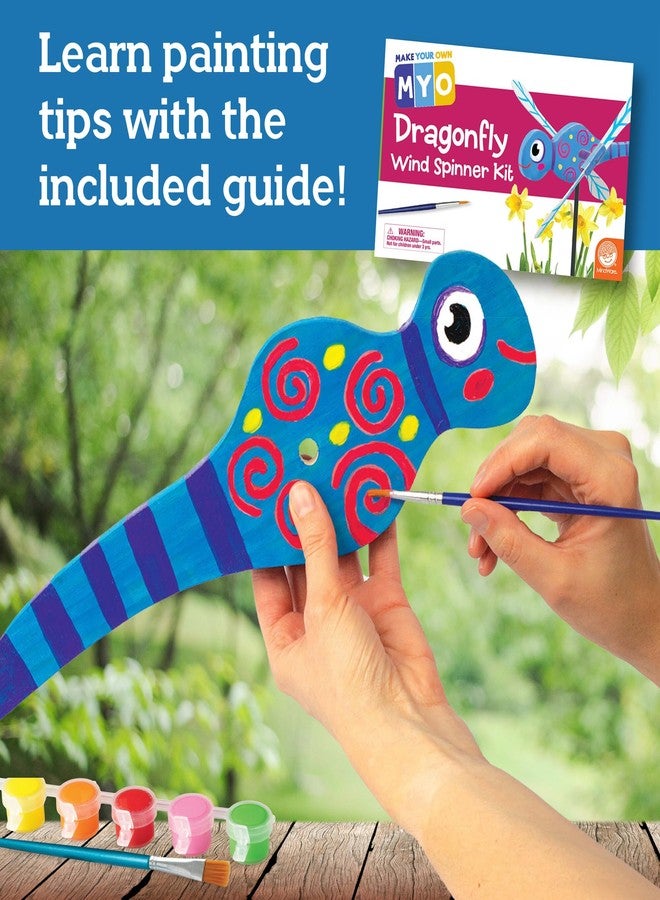 MindWare Make Your Own Dragonfly Wind Spinner Wood Craft Kit - Build & Decorate for Ages 8 & Up - Image 5