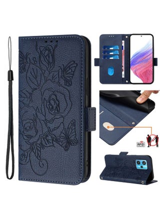 Case Cover For Realme Narzo 50 Pro 5G Embossed Rose RFID Anti-theft Leather Phone Case Dark Blue - pzsku/Z0D84EC39657954AD8070Z/45/_/1723715370/17a27f13-66de-41f2-9397-3df5c5909a55