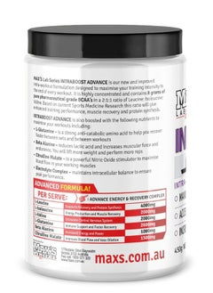 MAX'S Intra Boost Advance Intra Workout Energy Extender, 450g / 30 Servings / Cola Crush  - Image 3