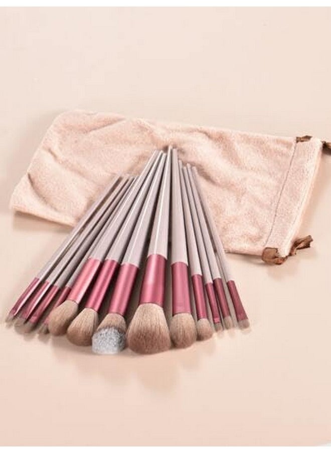 HUDACRUSH - Beauty Premium Synthetic Bristle Professional Face And Eye Makeup Brushes Set With 13 Makeup Brushes | For Cream, Liquid And Powder (Coffee Brown) - Image 1