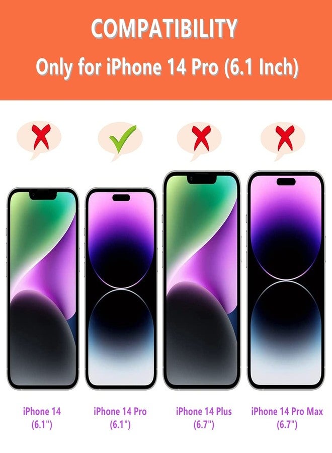 iCoverCase Compatible with iPhone 14 Pro Wallet Case, RFID Blocking Genuine Leather Magnetic With Wrist Strap, Card Slots, Kickstand Flip Cover 6.1 Inch (Orange) - Image 2