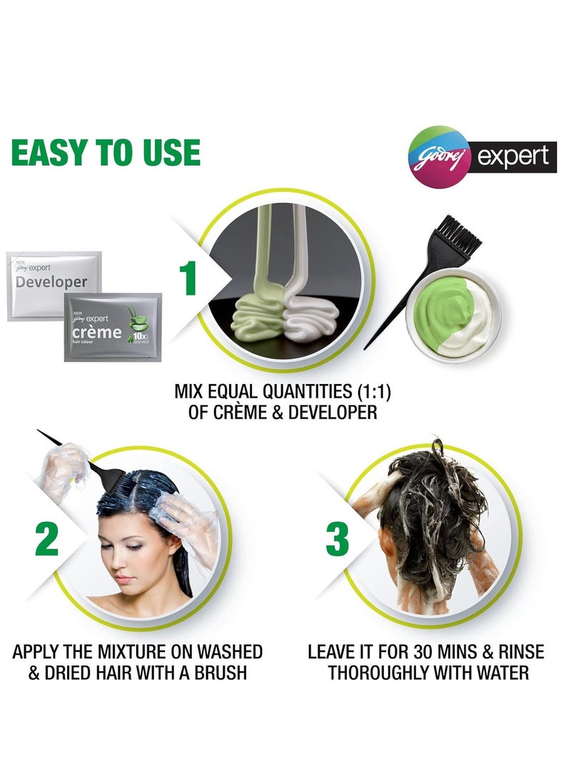 Godrej Expert Rich Creme Hair Color (Pack of 4) - 4.00 Natural Brown - Image 4