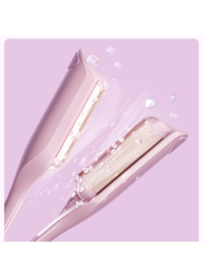1.25 Inch 2 Barrel Double Negative Ion Curling Wand, 11 Adjustable Temperature, 30S Rapid Heating Curling Wand, Hair Curler Tool for Wide Deep Waves (Pink) - Image 2