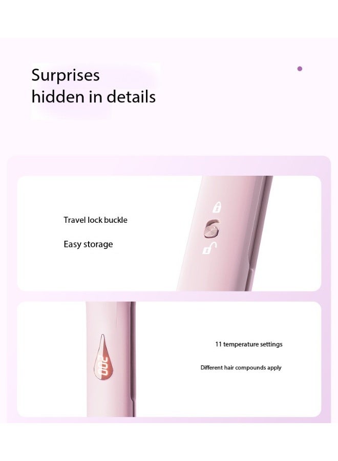 1.25 Inch 2 Barrel Double Negative Ion Curling Wand, 11 Adjustable Temperature, 30S Rapid Heating Curling Wand, Hair Curler Tool for Wide Deep Waves (Pink) - Image 5