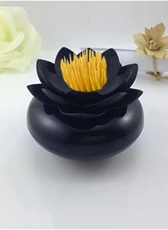 Generic A beautiful and distinctive black color storage box for toothpicks, cotton buds and dental floss  - Image 1