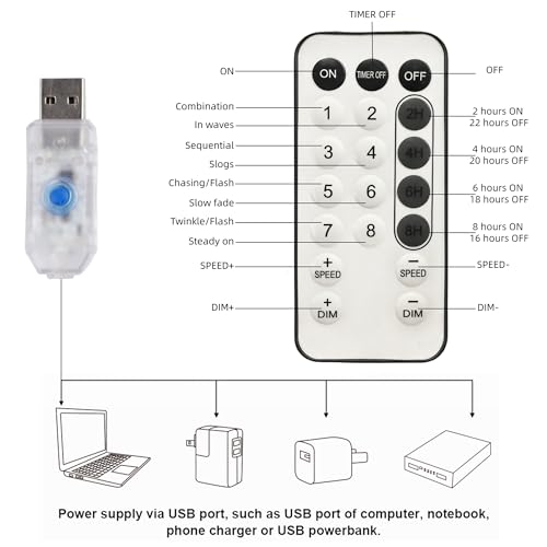 LJLNION Star Moon Curtain String Lights 138 LED, Window Curtain Lights, USB Plug with Remote Control, 8 Lighting Modes for Home Holiday Ramadan Christmas Wedding Party Patio Lawn, Warm White - Image 5