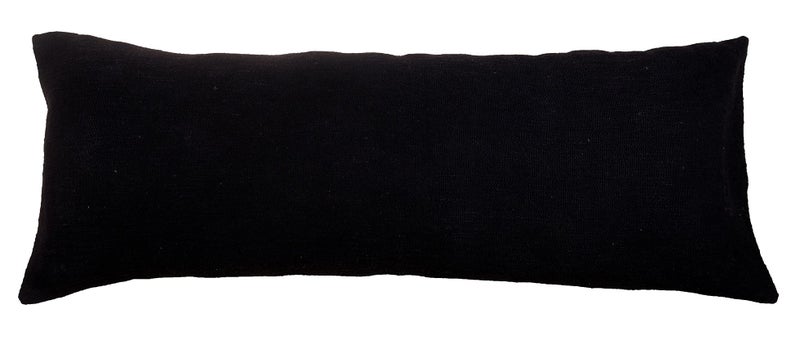 Trade Star 100 Cotton Pillow Cover Boho Decorative Large Bedding Decor Case Premium Lumbar Throw Pillowcase for Living Room Handmade Mudcloth Solid Cushion Cover Black Solid 14X36 INCHES