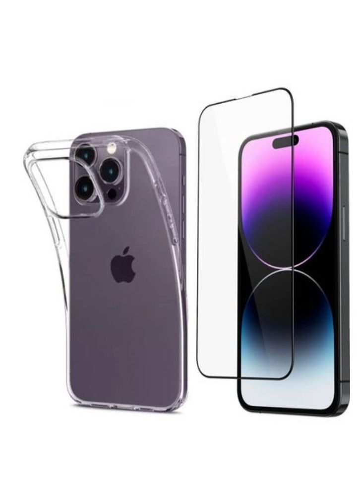 ACLIX iPhone 14 ProMax Screen Protector 9H Tempered Glass with Clear Case Cover Scratch Resistant Edge to Edge Full Protection Compatible with iPhone 14 Pro Max 6.7 inch Clear - Image 1