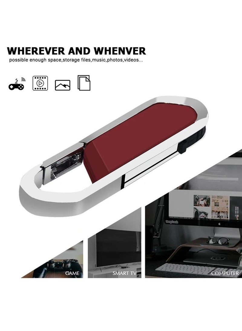 USB Flash Drive, Portable Metal Thumb Drive with Keychain, USB 2.0 Flash Drive Memory Stick, Convenient and Fast Pen Thumb U Disk for External Data Storage, (1pc 32GB Grey) - Image 3