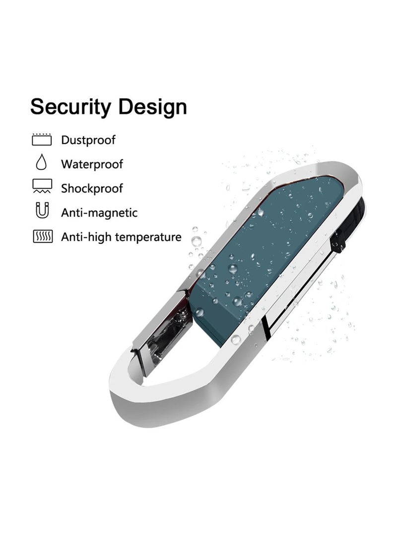 USB Flash Drive, Portable Metal Thumb Drive with Keychain, USB 2.0 Flash Drive Memory Stick, Convenient and Fast Pen Thumb U Disk for External Data Storage, (1pc 32GB Grey) - Image 2