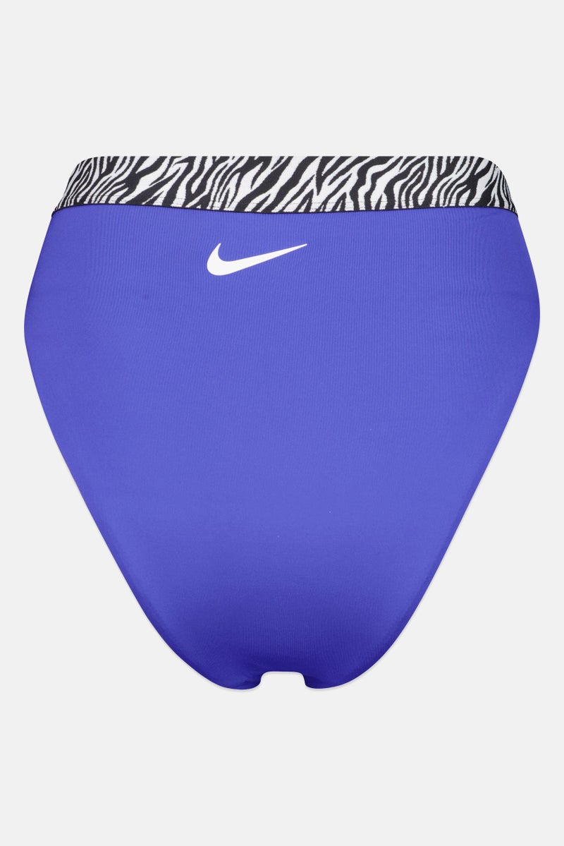 Nike Women Brand Logo Bikini Bottom, Blue - Image 2