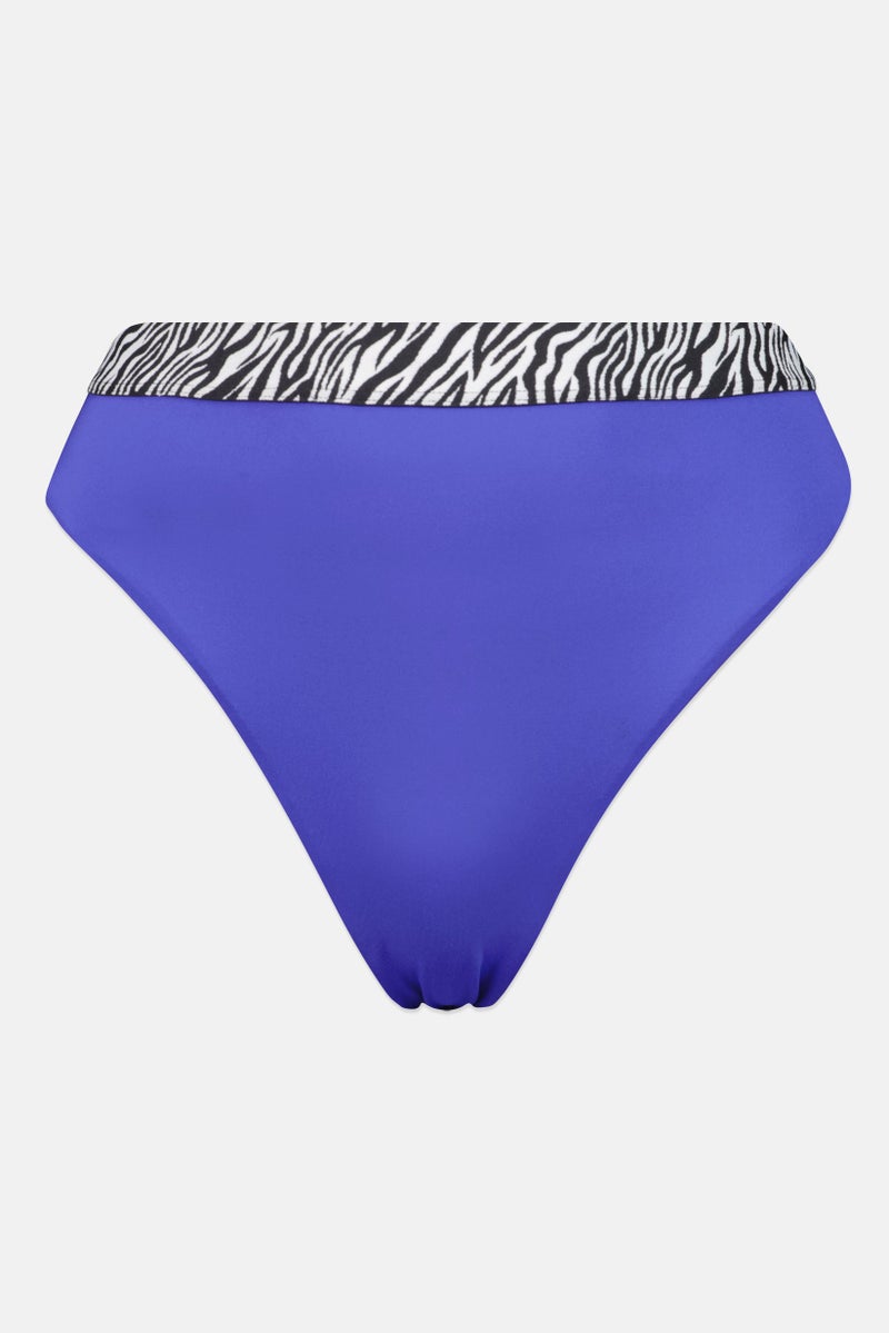 Nike Women Brand Logo Bikini Bottom, Blue - Image 1