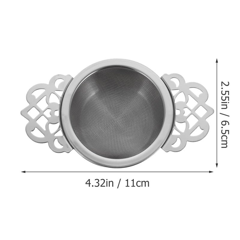 Stainless Steel Fine Mesh Tea Strainer High Temperature Resistant Loose Leaf Tea Infuser Silver - Image 3