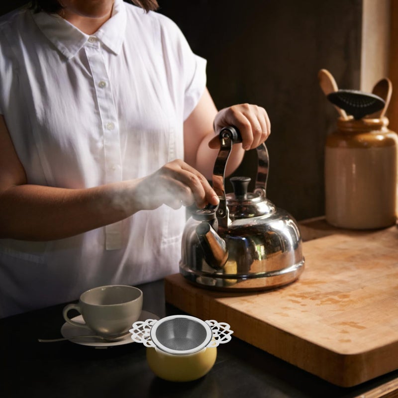 Stainless Steel Fine Mesh Tea Strainer High Temperature Resistant Loose Leaf Tea Infuser Silver - Image 5