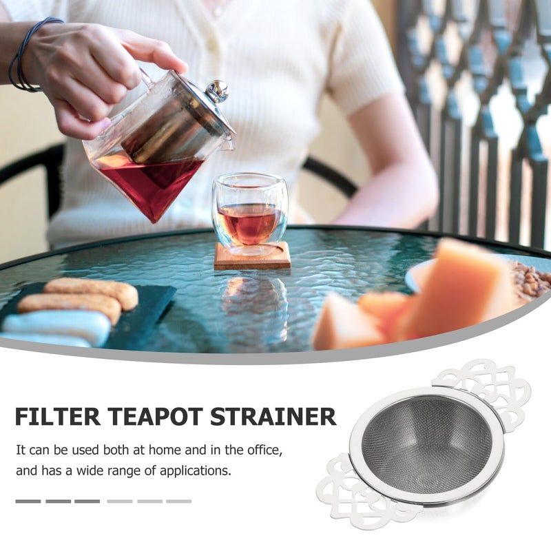 Stainless Steel Fine Mesh Tea Strainer High Temperature Resistant Loose Leaf Tea Infuser Silver - Image 4