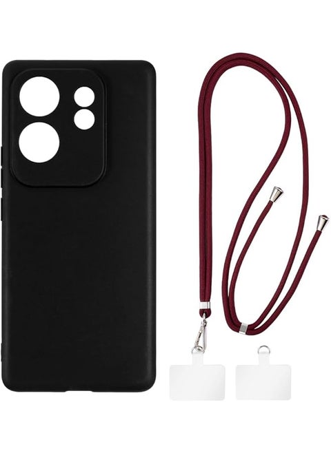 جراب Infinix Zero 30 4G X6731B Plus مع أربطة عنق عالمية للهاتف المحمول وحزام ناعم من السيليكون وغطاء TPU ممتص للصدمات لهاتف Infinix Zero 30 4G