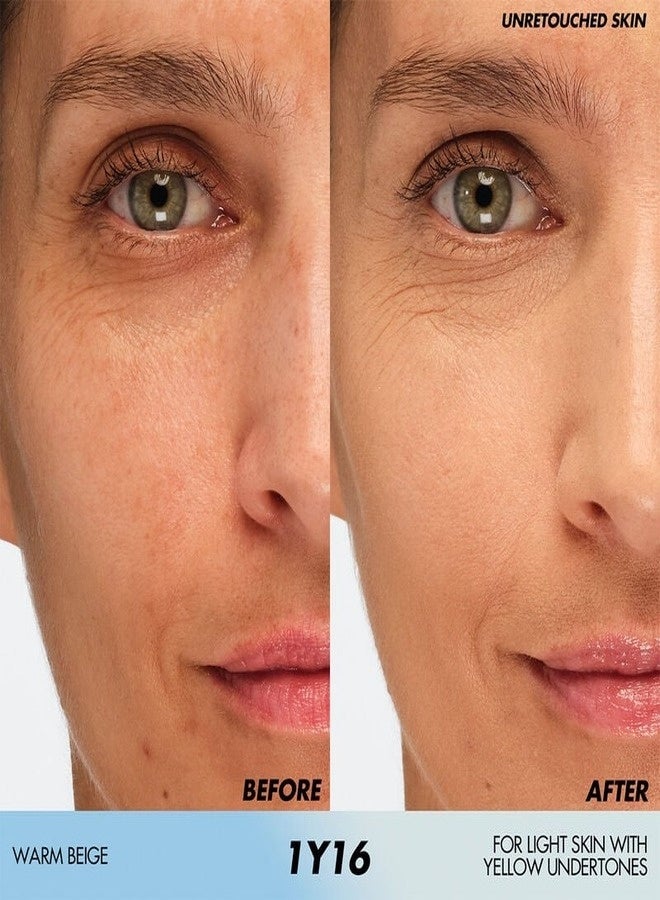 MAKE UP FOR EVER HD Skin Hydra Glow Hydrating Foundation with Hyaluronic Acid 30ml / 1oz – Shade 1Y16 Warm Beige – For Light Skin with Yellow Undertones - Image 2