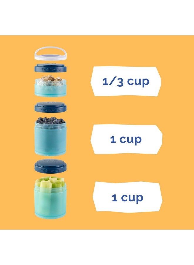 Whiskware Paw Patrol Stackable Snack Containers for Babies, Kids, and Toddlers, 3 Stackable Snack Cups for School and Travel, Formula and Cupholder Friendly, Rubble - Image 4