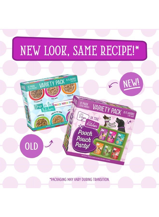 Weruva Dogs In The Kitchen, Variety Pack, Pooch Pouch Party!, Wet Dog Food, 2.8Oz Pouches (Pack Of 12) - Image 2