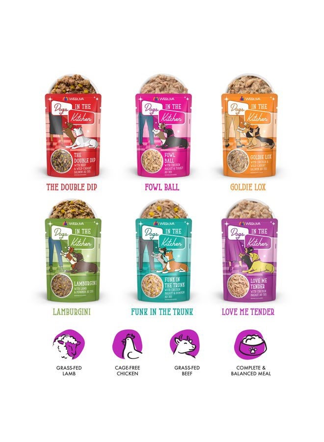 Weruva Dogs In The Kitchen, Variety Pack, Pooch Pouch Party!, Wet Dog Food, 2.8Oz Pouches (Pack Of 12) - Image 4