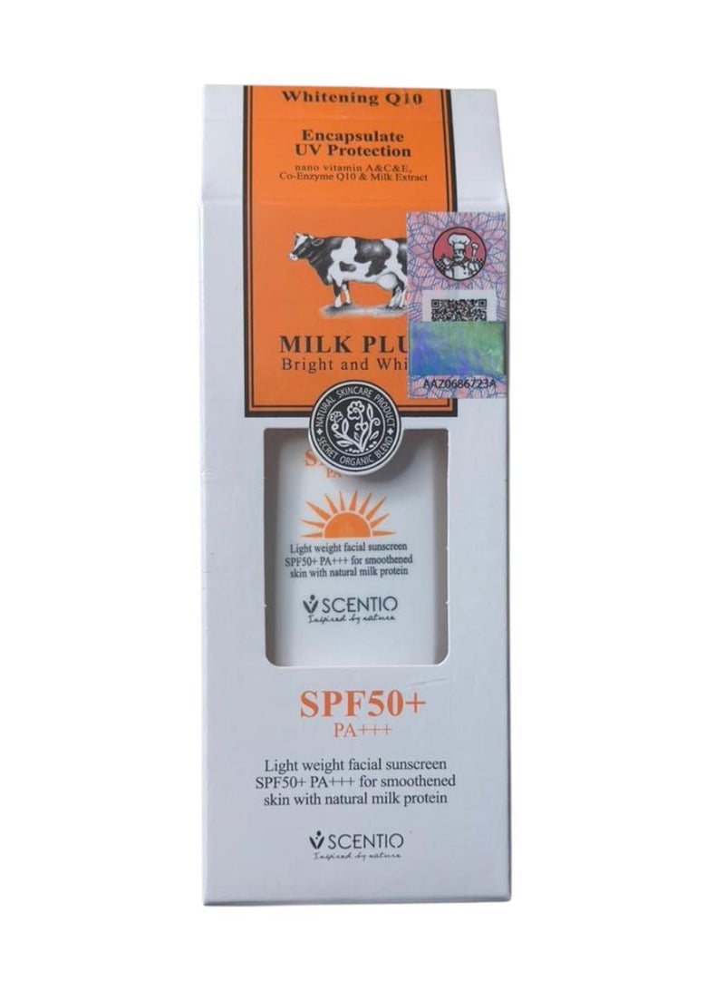 Milk plus brigth and whitening spf50 sunscreen