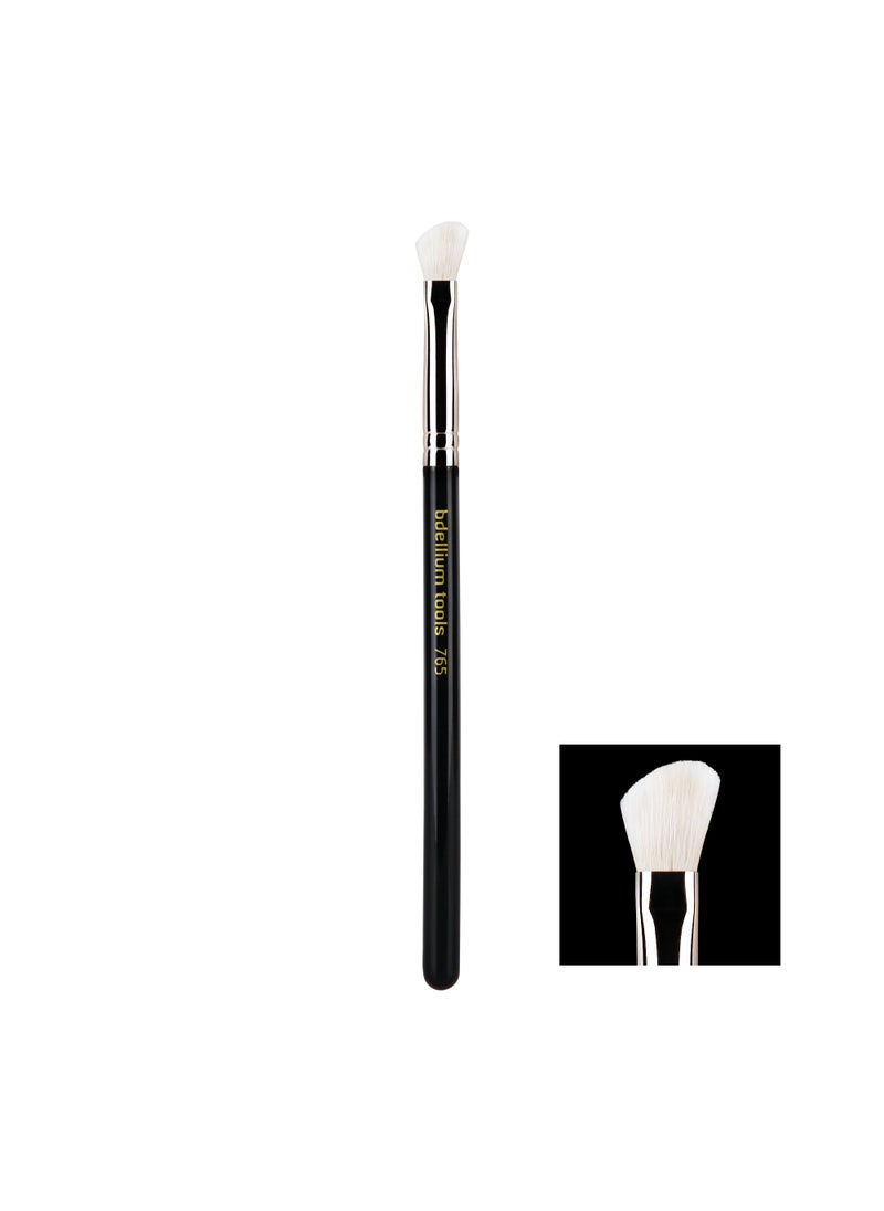 Bdellium Tools Bdellium Tools Professional Makeup Brush - Maestro Series 765 Small Angled Shader - With Soft Synthetic & Natural Mind Fibers, For Applying Eyeshadow (Black, 1pc) 