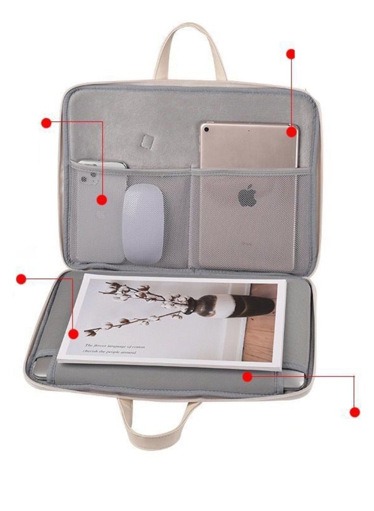 حقيبة كمبيوتر محمول مقاس 13/14/15/15.6 بوصة، حقيبة كمبيوتر محمول متعددة الوظائف ذات سعة كبيرة لأجهزة الكمبيوتر المحمولة مقاس 15.6 بوصة من HP وDell وAcer وAsus وNotebook، باللون الوردي Sweet Cats - Image 2