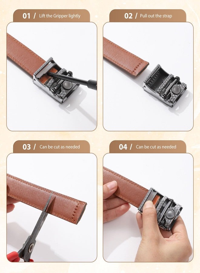 Kajeer Boy Belts Ratchet,Durable PU Leather Belt Click Ratchet Closure Adjustable Kid Youth Belt for School Uniform Casual - Image 3