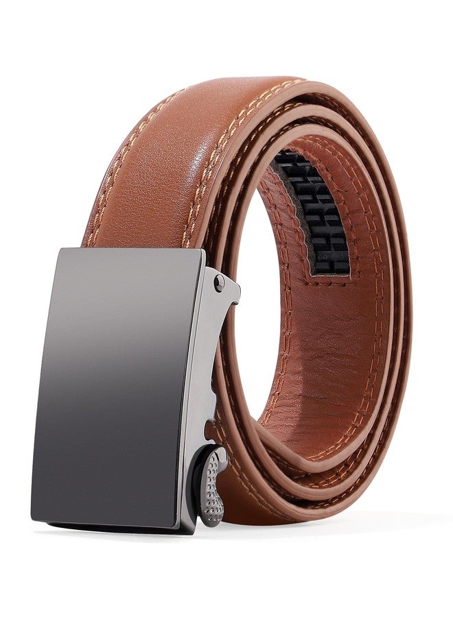 Kajeer Boy Belts Ratchet,Durable PU Leather Belt Click Ratchet Closure Adjustable Kid Youth Belt for School Uniform Casual - Image 1