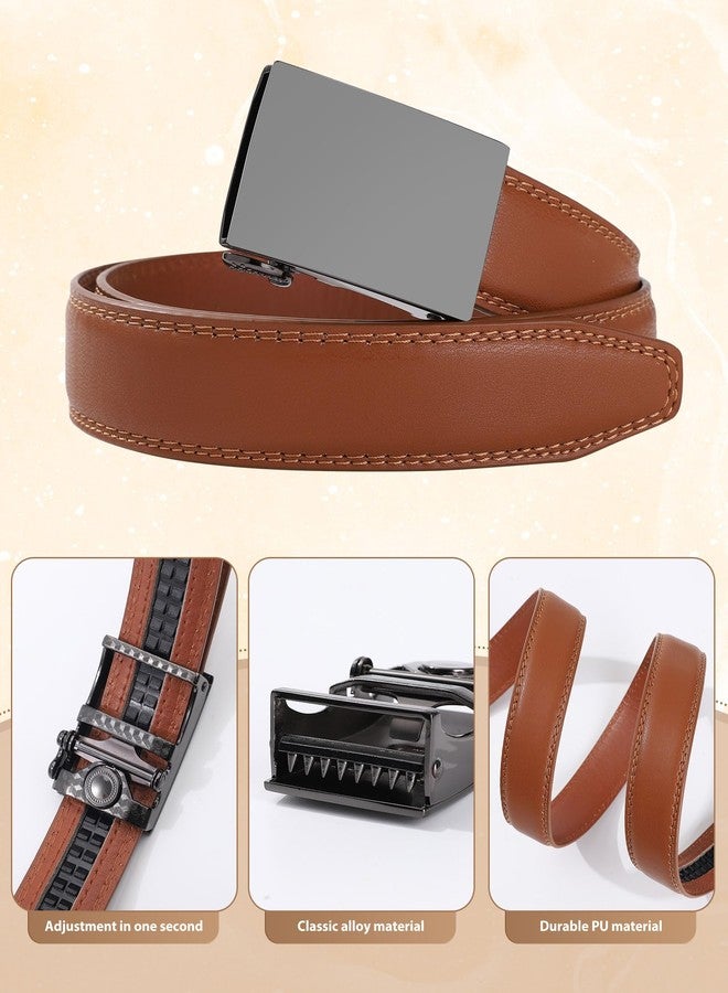 Kajeer Boy Belts Ratchet,Durable PU Leather Belt Click Ratchet Closure Adjustable Kid Youth Belt for School Uniform Casual - Image 4