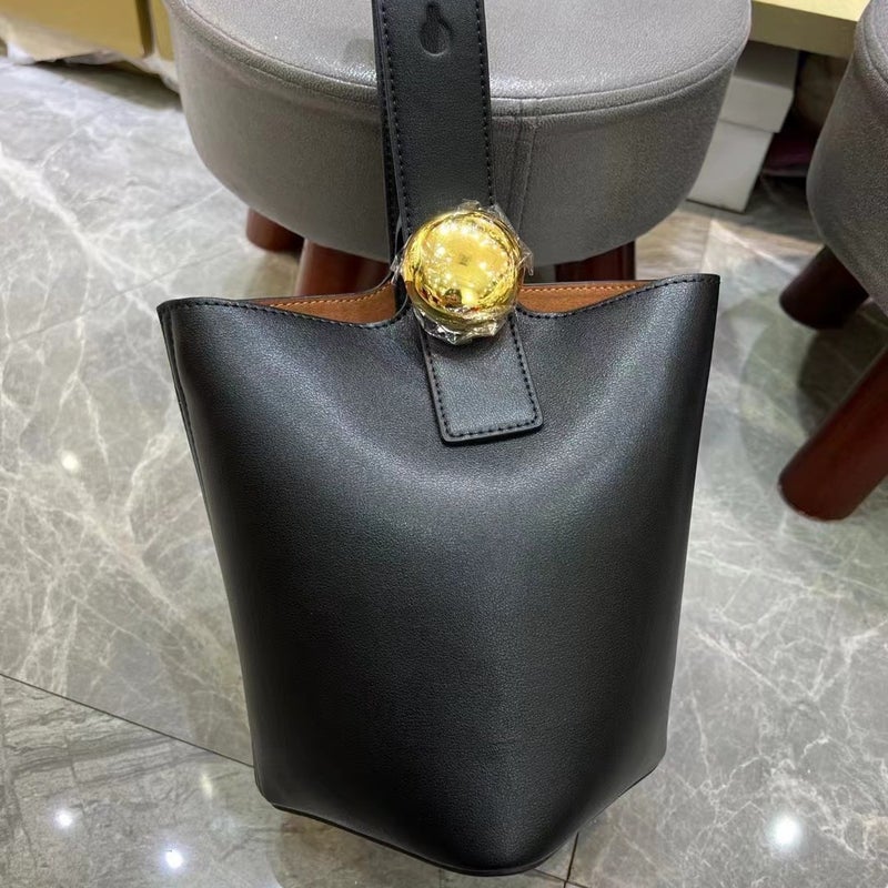 Star'S Same Style Luojia Genuine Cowhide Fortune Bucket With Liner 25 Best-Selling Fashion Versatile Single Shoulder Crossbody Bag For Women - Image 3