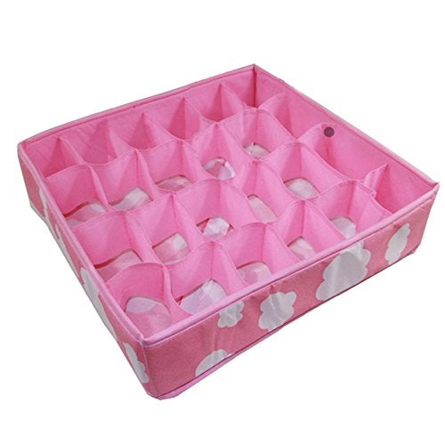 Styleys Bamboo Derived Rayon Square Foldable Drawer Divider Storage Boxes Standard Cloud Blue Set of 3 S1296 - Image 5
