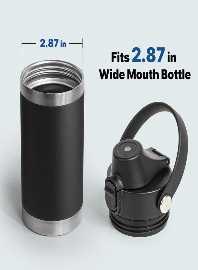 Diumepo Auto Spout Lid for YETI Rambler Bottles12oz 18oz 26oz 36oz 64oz Water Bottle-Replacement Chug Cap with Flexible Handle | Leakproof | BPA Free |(Black) - Image 4