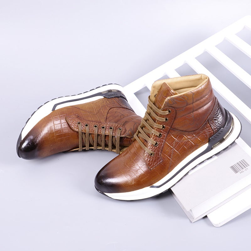 Low Boots High-End Business Leather Shoes Men'S British Style Leather Men'S Leather Shoes Handsome Men'S Casual Leather Shoes Men - Image 2