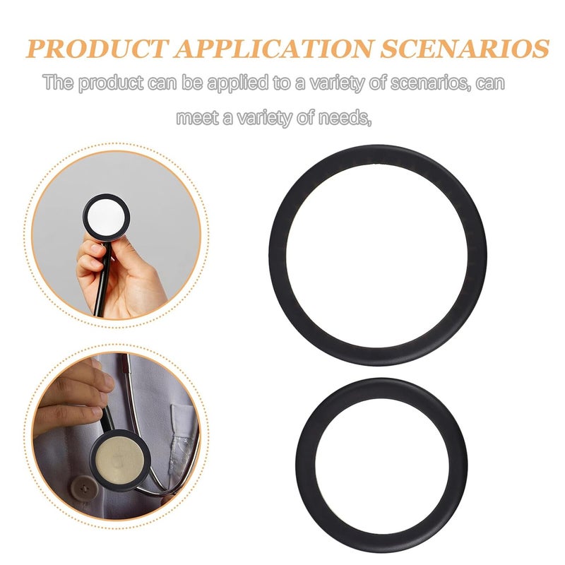6pcs Stethoscope Diaphragm Replacement Set for Pediatric and Adult Use, Medical-Grade Plastic Accessories for Stethoscope Repair and Diagnostic Equipment - Image 3
