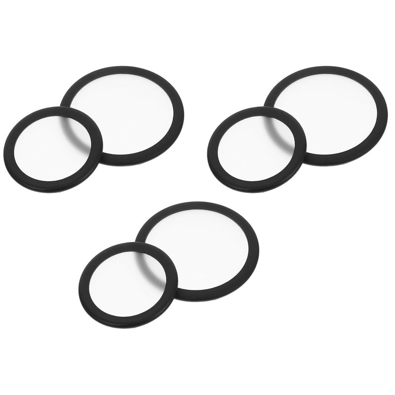 6pcs Stethoscope Diaphragm Replacement Set for Pediatric and Adult Use, Medical-Grade Plastic Accessories for Stethoscope Repair and Diagnostic Equipment - Image 1