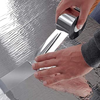 SE Multi Purpose Self Adhesive Water Proof Aluminum Foil Tape High Temp Heat Resistant Silver (24MM) - Image 3