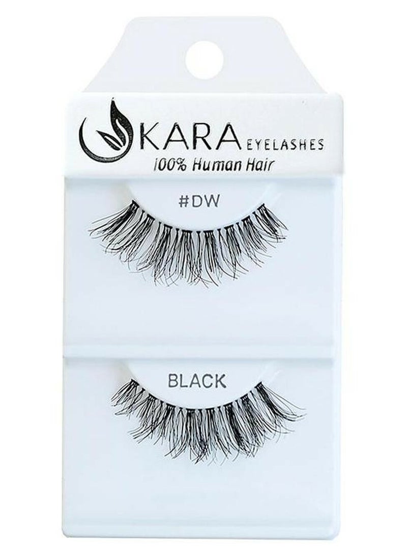 Kara Beauty Eyelashes Human HAIR Black # DW - Image 1