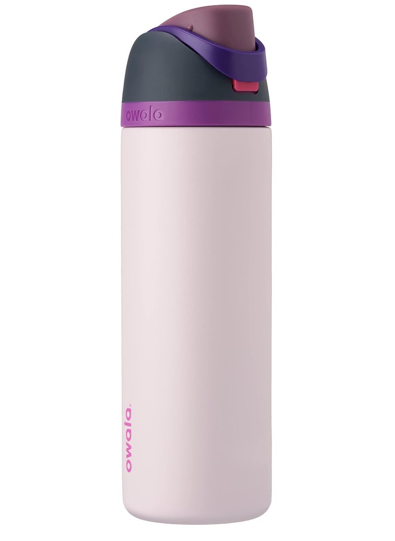 Owala - FreeSip Insulated Stainless Steel Water Bottle with Straw for Sports, Travel, and School BPA-Free Sports Water Bottle, 24 oz - Image 1